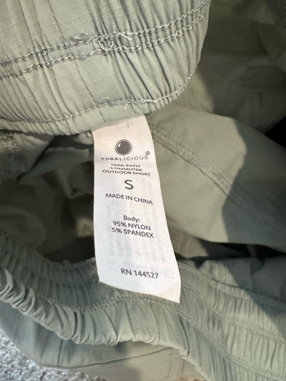 Yogalicious Olive Cargo Shorts with Elastic Waist - Picture 3 of 3